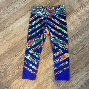 Colorful Athleta capri workout pants